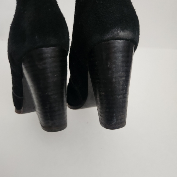 *SOLD* Joie suede boots heeled leather black sz 36 - Picture 6 of 6